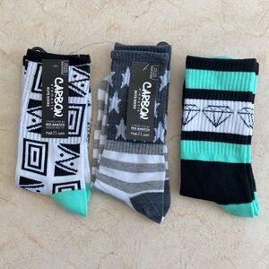 NWT Carbon Elements Set of 3 Socks